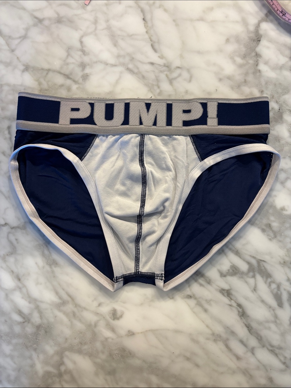 PUMP! Men's Navy & White Briefs